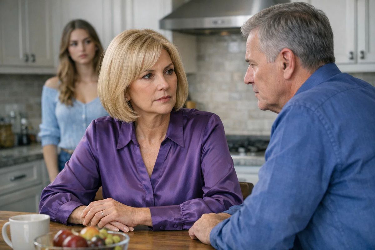 Дочь вернулась из института раньше и застала отца с незнакомкой