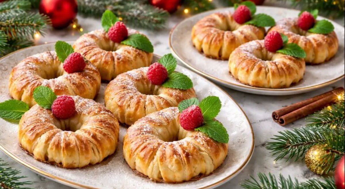 Простые и эффектные яблочные веночки к празднику