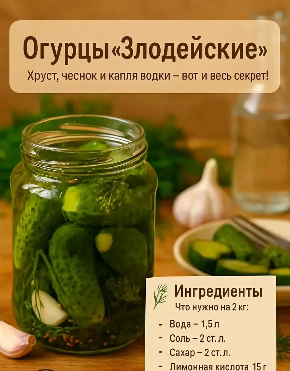Уникальные огурцы с водкой: как удивить своим заготовкам