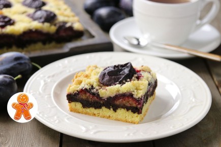 Сливовый пирог с шоколадом: восседание вкуса и текстуры