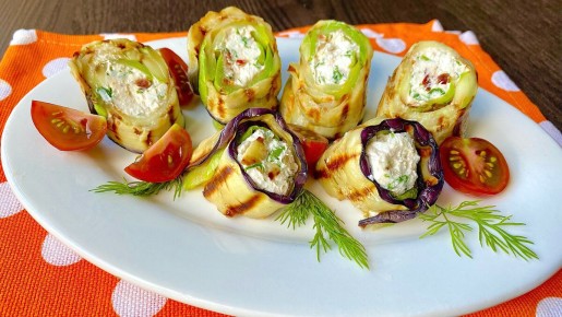 Нежные рулетики из баклажанов и кабачков: идеальная закуска для любого стола
